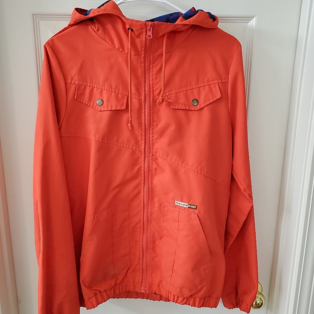 Volcom Enemy Lines Fire Red Windbreaker Jacket